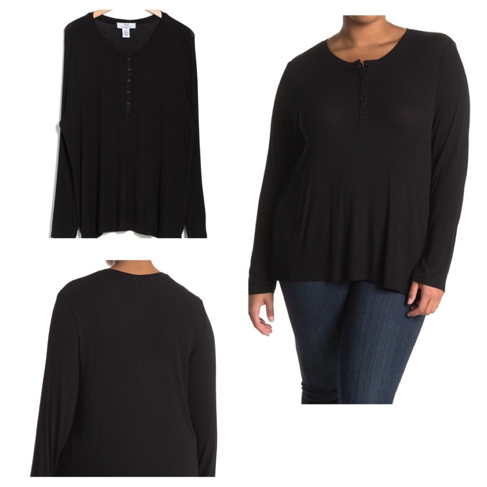 Button Front Henley Shirt